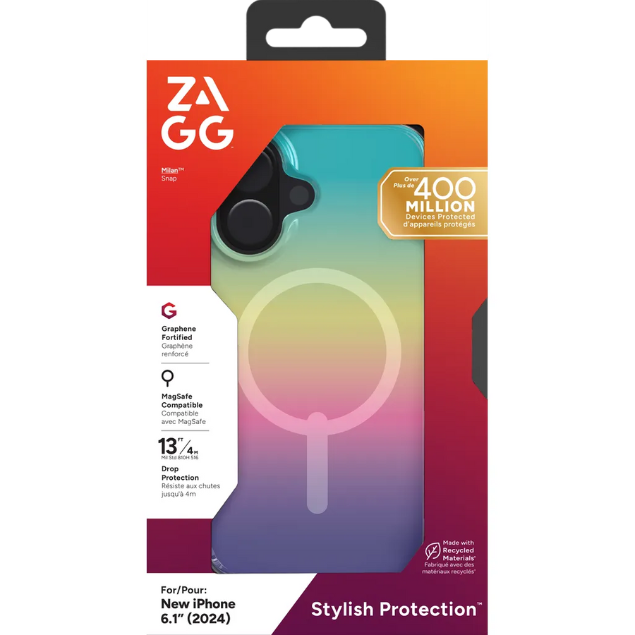 ZAGG Milan Snap Iridescent Case for iPhone 16 MagSafe Compatible