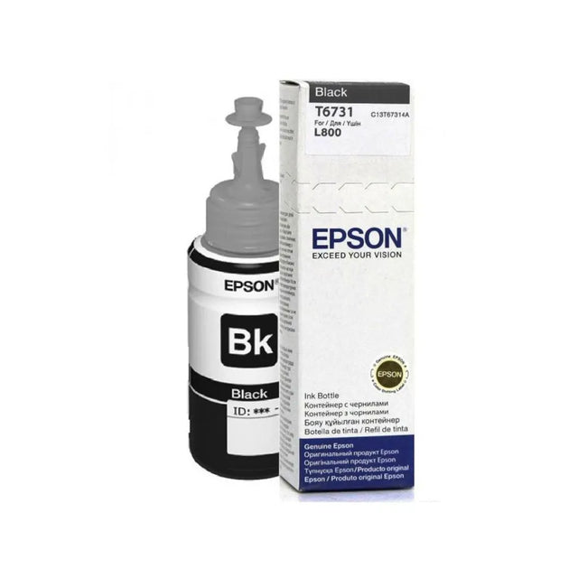 Epson T6731 Black Dye Ink Bottle 70ml for EcoTank L800 Series