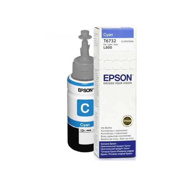 Epson T6732 Cyan Dye Ink Bottle 70ml for EcoTank L800 Series