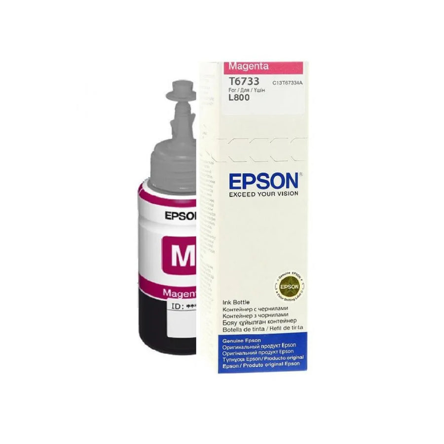 Epson T6733 Magenta Dye Ink Bottle 70ml for EcoTank L800 Series