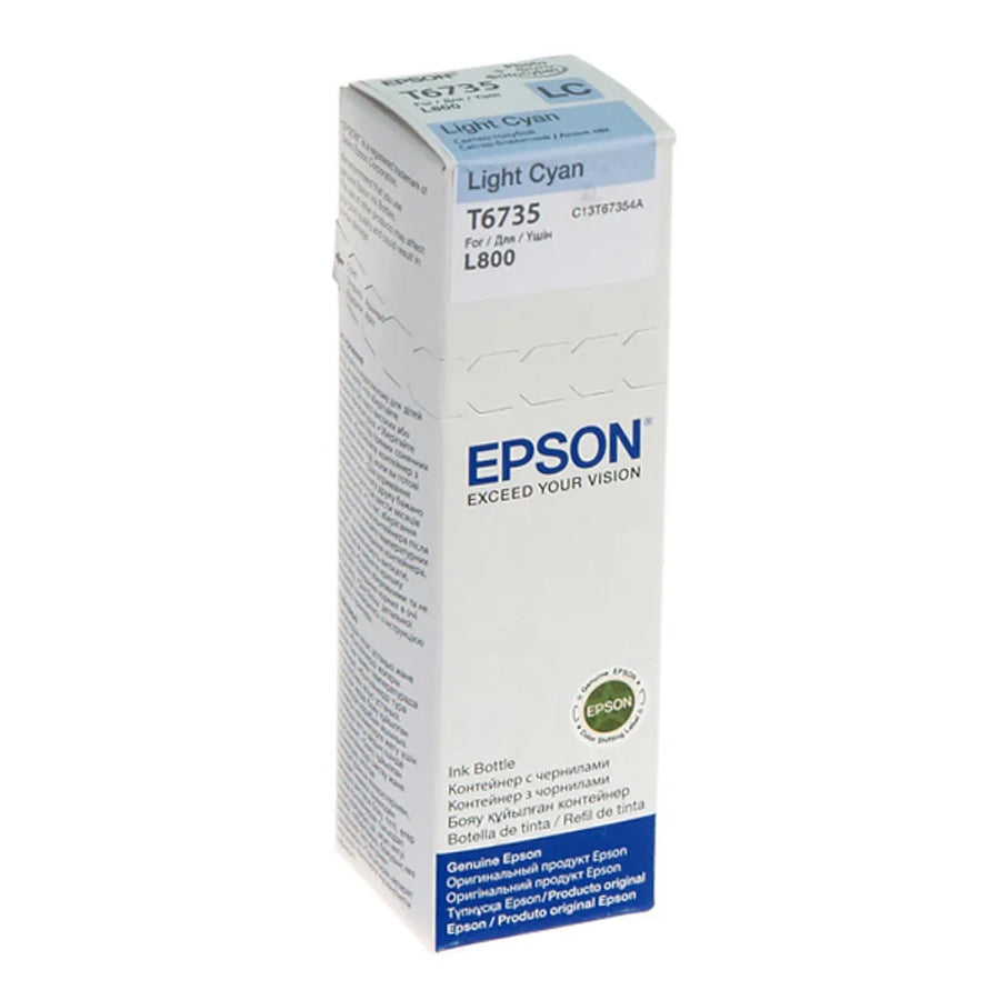 Epson T6735 Light Cyan Ink Bottle 70ml for EcoTank L800 Series