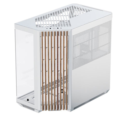 Aerocool APNX V1 premium White and Wood mid-tower ATX case -Supports up to 10 fans