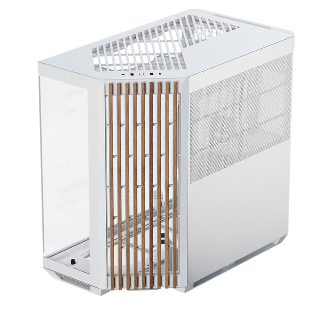 Aerocool APNX V1 premium White and Wood mid-tower ATX case -Supports up to 10 fans -  6x2.5'' or 2x 3.5'' - 360mm radiator -
