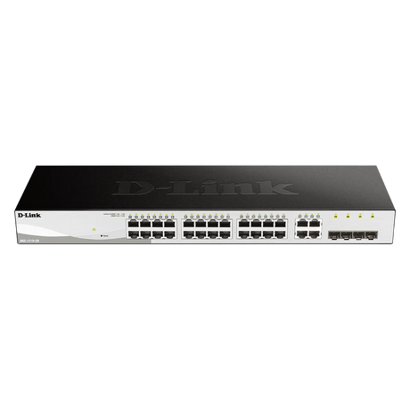 D-Link 28-Port Gigabit Smart Managed Switch, 24 port 10/100/1000Base-T ports + 4 SFP ports