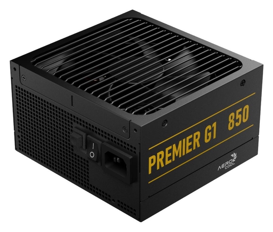 Aerocool Premier G1 Gold 850W PSU - ATX 3.1 PCIe5.1 - ATX 24 PIN; 1x 4+4PIN CPU; 1x CPU 8PIN; 12x SATA; 2x PATA; 4x PCIe 6+2PIN
