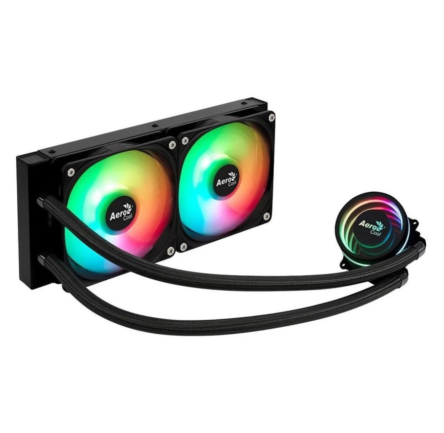 Aerocool Oasis L240 Black - 240mm ARGB Liquid Cooler - Intel LGA1851/LGA1700; AMD AM4/AM5