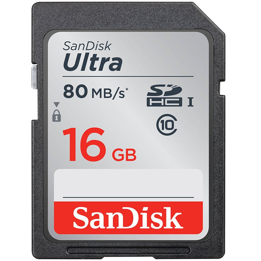 SanDisk Ultra SDHC Memory Card 16GB, 80MB/s, Class 10 UHS-I