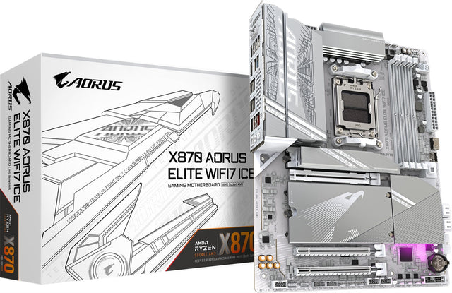 GIGABYTE Aorus AMD X870 Chipset for AMD AM5; 4x DDR5; 4x M2; 2x HDMI (1x Front)/2 x USB4® USB Type-C®; ATX.