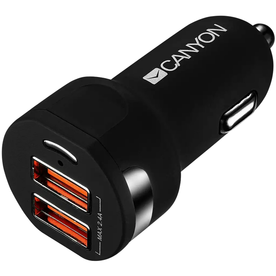 CANYON car charger C-04 2.4A/2USB-A Black