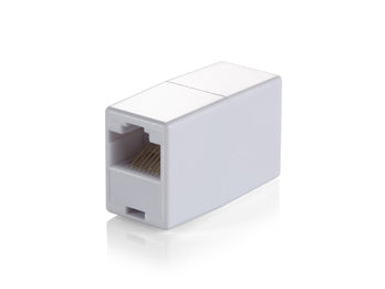 Equip Connector, RJ45 Inline Coupler Wht