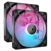 Corsair iCUE LINK RX140 RGB 140mm Fan Dual Pack Black 1700RPM