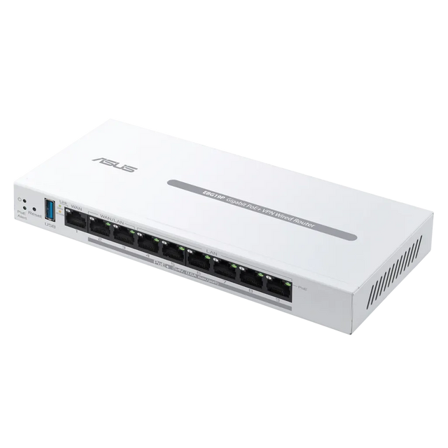 ASUS ExpertWiFi EBG19P Business Gigabit PoE+ VPN Wired Router 8-Port SMB