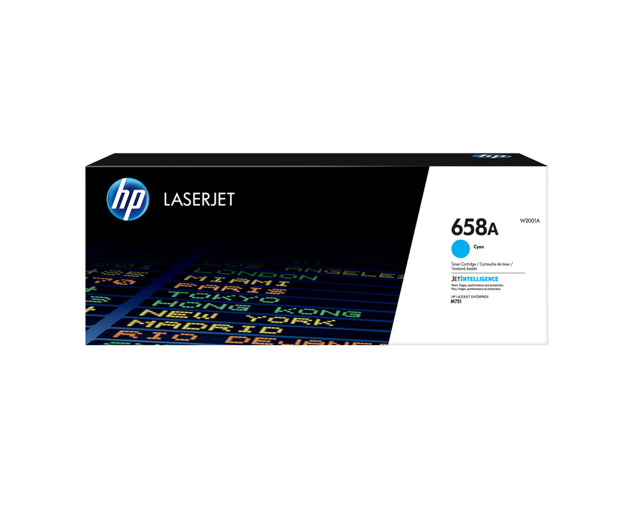 HP 658A Cyan LaserJet Toner Cartridge,6,000 pages