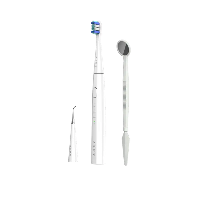 AENO Sonic Electric toothbrush, DB8: White, 3modes, 3 brush heads + 1 cleaning tool, 1 mirror,  30000rpm, 100
