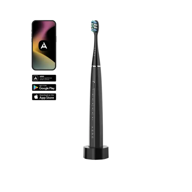 AENO SMART Sonic Electric toothbrush, DB2S: Black, 4modes +8 smart, wireless charging, 46000rpm, 90 days