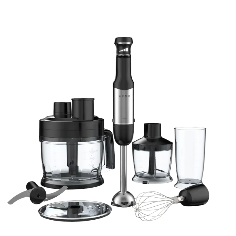 AENO Hand Blender HB3: 1000W, Smooth speed control, 0.5L Chopper, 2L Food processor,  Whisk, 0,6L Measuring