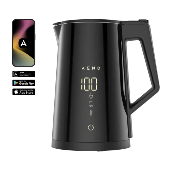 AENO Electric Kettle EK7S Smart: 1850-2200W, 1.7L, Strix, Double-walls, Temperature Control, Keep warm