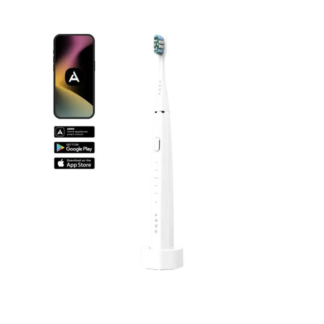 AENO SMART Sonic Electric toothbrush, DB1S: White, 4modes +8 smart, wireless charging, 46000rpm, 90 days
