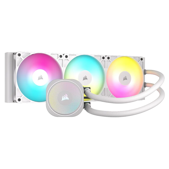 Corsair Nautilus 360 RS ARGB 360mm AIO Liquid CPU Cooler Triple 120mm Fans White