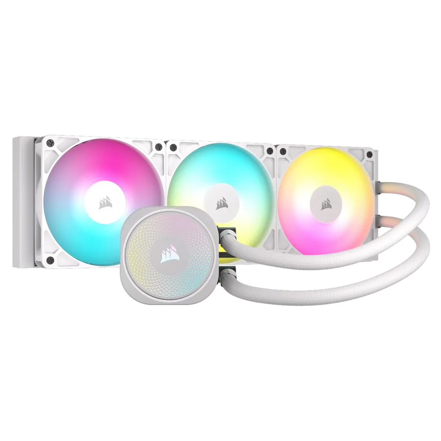 Corsair Nautilus 360 RS ARGB 360mm AIO Liquid CPU Cooler Triple 120mm Fans White