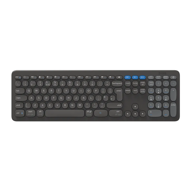 ZAGG Pro Keyboard 17 Full-Size 108-Key Wireless Bluetooth Multi-Device Keyboard Black