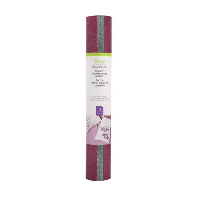 2004501 - Cricut Glitter Iron On Sampler Glam Squad 30x30cm 3 Sheet
