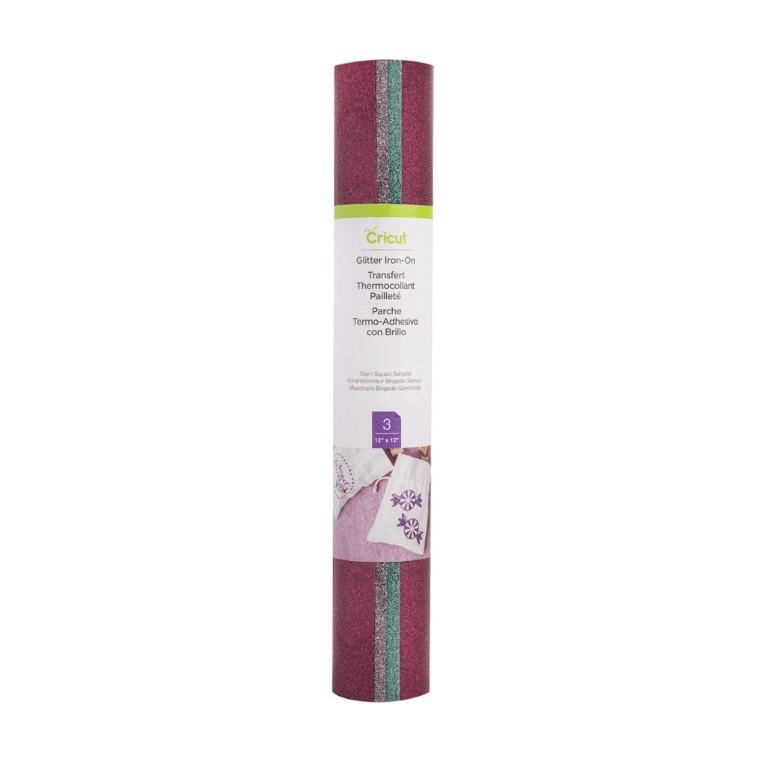 2004501 - Cricut Glitter Iron On Sampler Glam Squad 30x30cm 3 Sheet