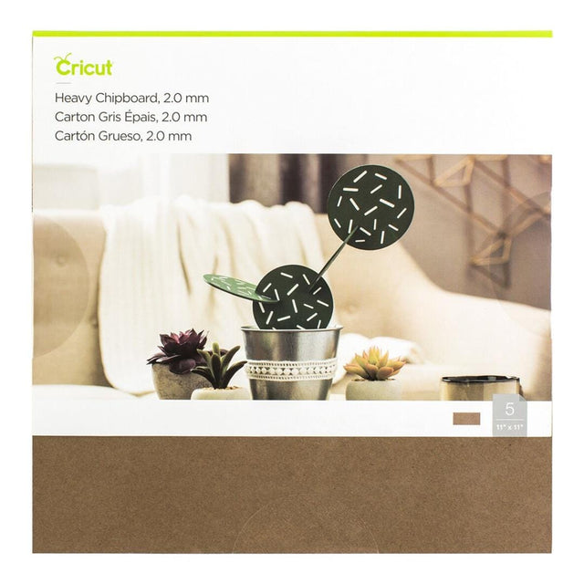 2004854 - Cricut Heavy Chipboard 2.0 5 sheets 14x14cm 2.0 mm