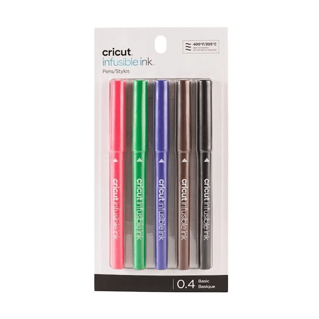 2006257 - Cricut Explore/Maker Infusible Ink Fine Point Pen Set 5-pack (Basics) 0.4mm
