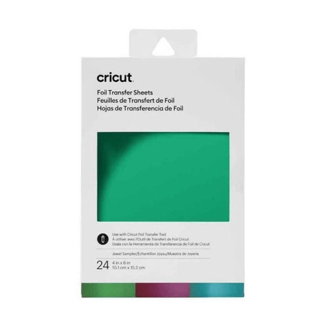 2008715 - Cricut Transfer Foil Sheets Sampler 10x15cm 24 sheets (Jewel)
