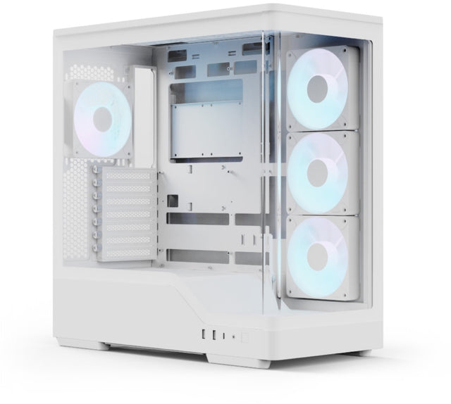 Aerocool P500A White Mid tower case - Includes 120mm ARGB Fan x 4 and 4-port ARGB control hub - ATX - 3x 2.5'' or 2x3.5'' - 360m