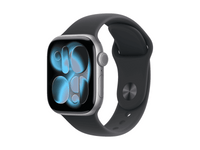 Apple Watch Series 11 GPS + Cellular 42mm Space Grey Aluminium Case with Black Sport Band - S/M