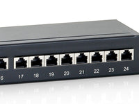 326424 Premium 24-Port Cat.6 Shielded Patch Panel, Black
