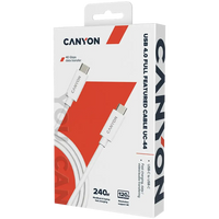 CANYON UC-44, cable, U4-CC-5A1M-E, USB4 TYPE-C to TYPE-C cable assembly 40G 1m 5A 240W(ERP) with E-MARK, CE - Image 2