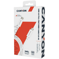 CANYON UC-42, cable, U4-CC-5A2M-E, USB4 TYPE-C to TYPE-C cable assembly 20G 2m 5A 240W(ERP) with E-MARK, CE - Image 2