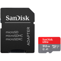 SanDisk Ultra 512GB 150MBS A1 Class 10 MicroSDXC Card