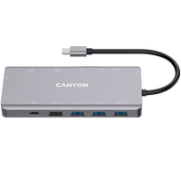 CANYON hub DS-12 13in1 4k USB-C Dark Grey