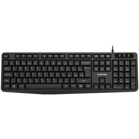 CANYON keyboard KB-1 EN Wired Black