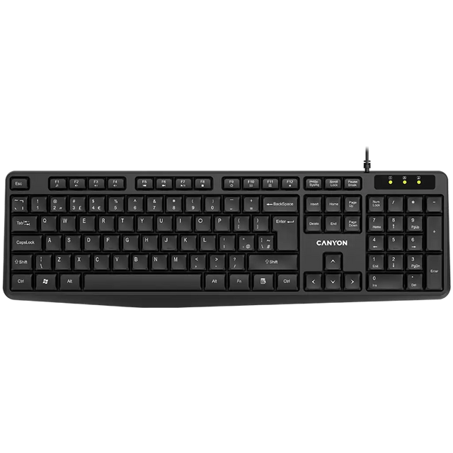 CANYON keyboard KB-1 EN Wired Black