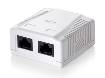 EQUIP WALLBOX, CAT6E UTP 2-PORT