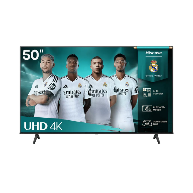 Hisense 50-inch 4K UHD Smart LED TV Wi-Fi Bluetooth DVB-T2 Black