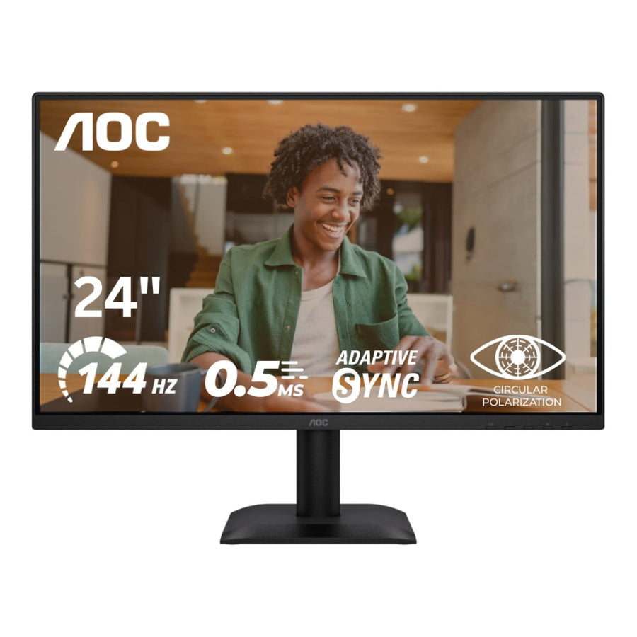 AOC 24E40L 23.8-Inch FHD IPS Monitor 1920x1080 144Hz 0.5ms Adaptive Sync Circular Polarized HDR10