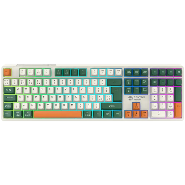 CANYON keyboard Shadder GKW-11 Mech RGB UK/US Wireless White