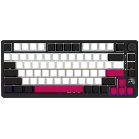 LORGAR KBP7075W, Wireless 75% Mechanical Gaming Keyboard Pro, Black/red, EN layout