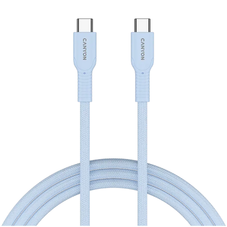 CANYON cable OnWire 60CL C-C 60W COLOR Braided 1m Light Blue