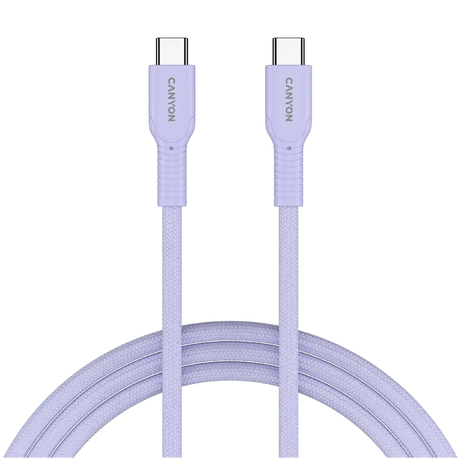 CANYON cable OnWire 60CL C-C 60W COLOR Braided 1m Purple