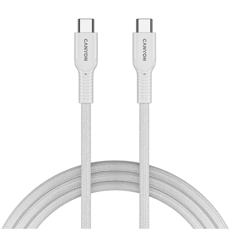 CANYON cable OnWire 60CL C-C 60W COLOR Braided 1m White