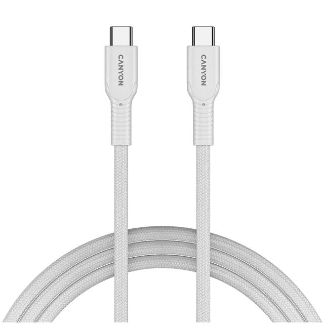CANYON cable OnWire 60CL C-C 60W COLOR Braided 1m White