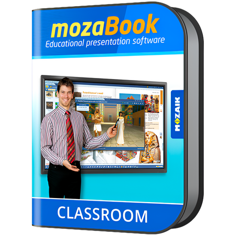 Mozaik Education mozaBook CLASSROOM, interactive educational software for teachers, 1 year