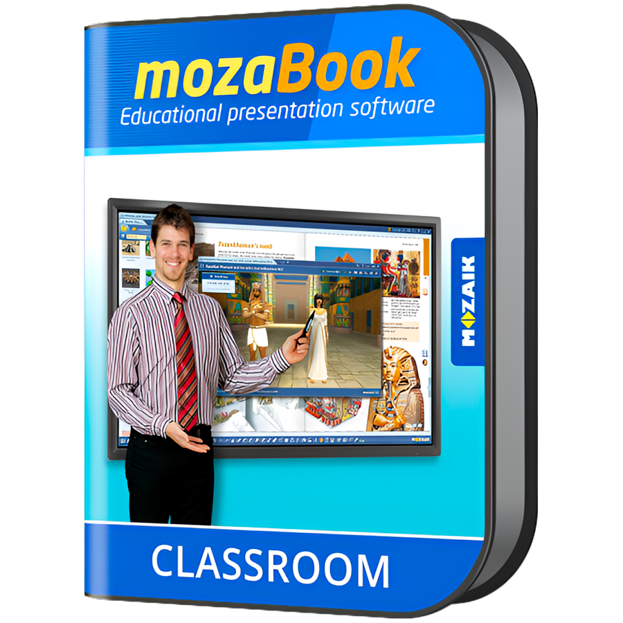 Mozaik Education mozaBook CLASSROOM, interactive educational software for teachers, 1 year